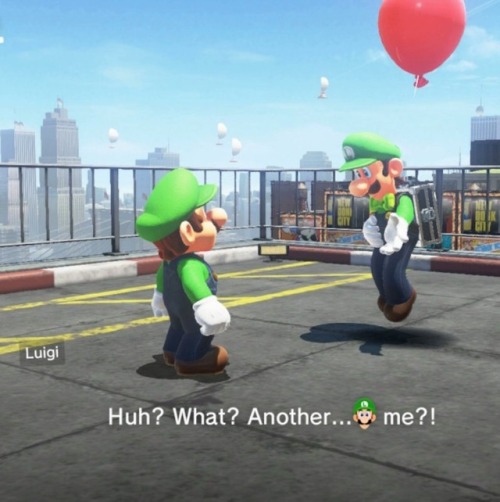 paulthebukkit:In the new Mario Odyssey DLC, Luigi has some great reactions to several of the game&rs