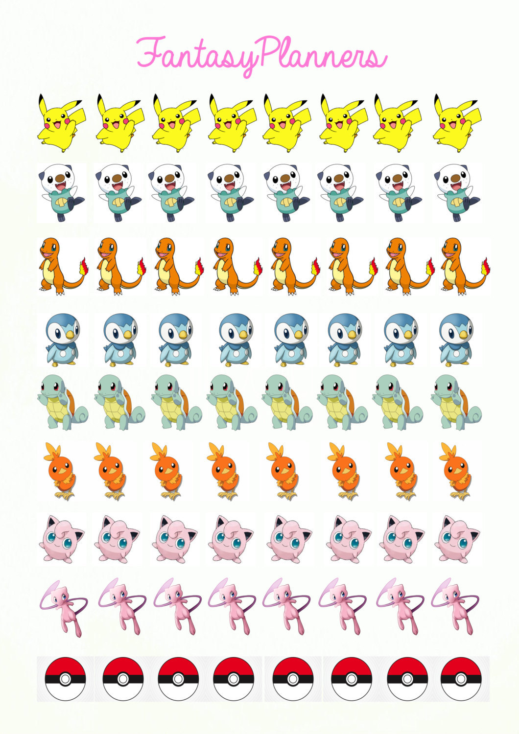 fantayzia 72 printable pokemon stickers