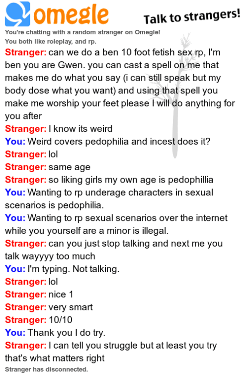 Omegle roleplay ideas
