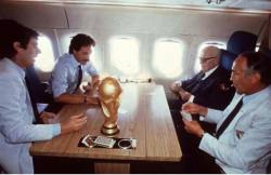 Zoff, Causio, Bearzot, Pertini - 11 luglio 1982