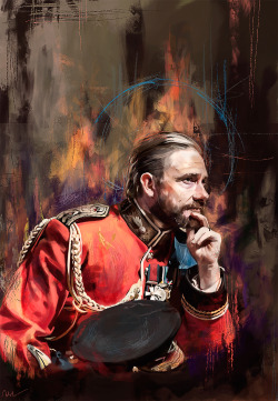 wisesnail:  Martin Freeman as Richard III Prints on Society 6 Took me a bit to finish this, real life is keeping me busy! C;
