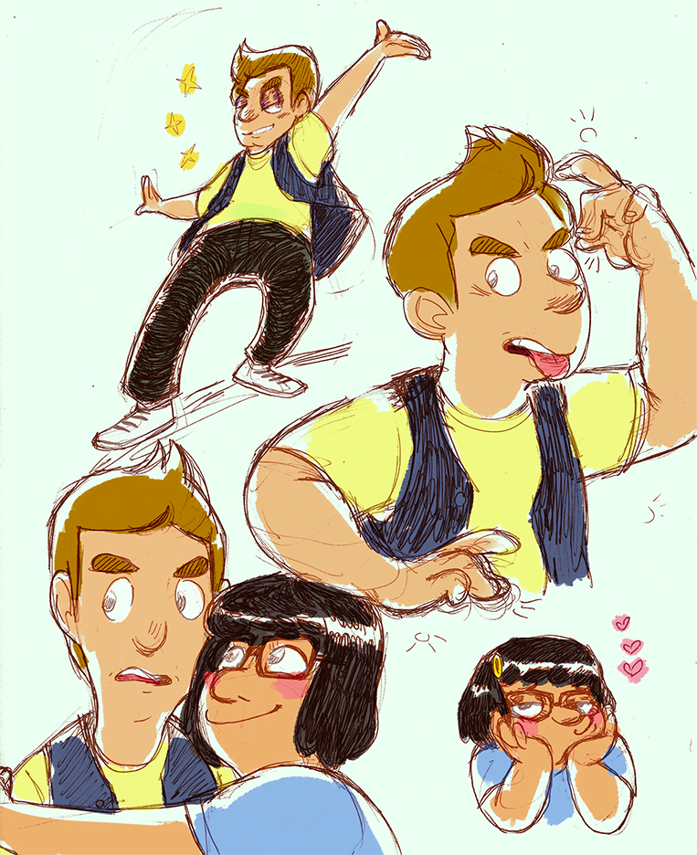dippitydapper:  aaand a bonus grown up J-Ju!so i said I’d draw bob’s burgers