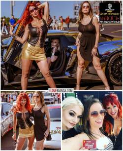 Awesome time with #TeamMarquis @marquismagazine ladies @carrielachance + @romaniesmith 🔥❤️ www.ilovebianca.com #ilovebianca #biancabeauchamp #redhead #latex #fetish #goldrushrally #gr8 #GR8EST #teamsalamone #shell #vpower by biancabeauchampmodel