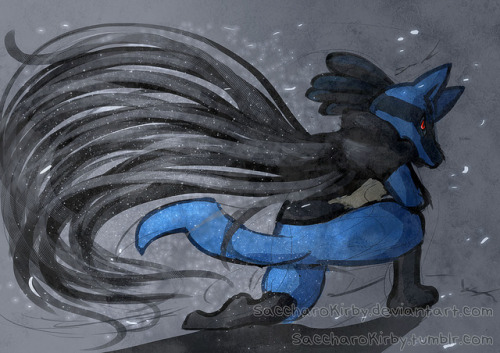 saccharokirby - Doodle commission for a pep who wanted her Lucario...
