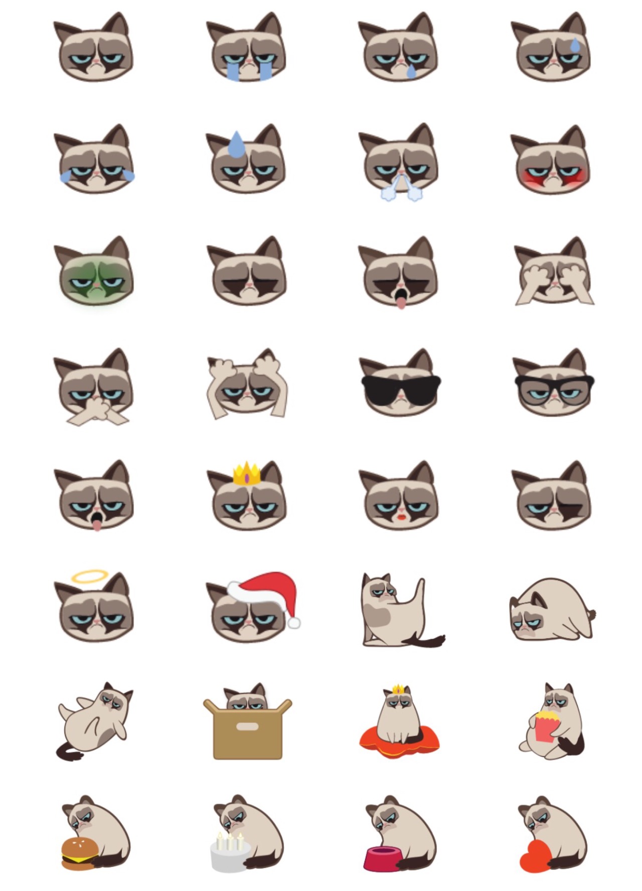 Official Grumpy Cat emojis are here! Download #Grumpmoji on the @AppStore  -- They're awful. https://grumpy.cat/Grumpmoji