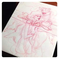 jawcooper:  Another rough concept for a new painting coming together…