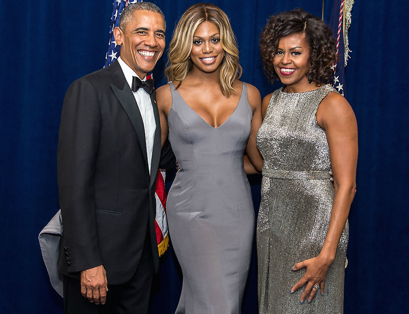 flowury:
“fuckyeahlavernecox:
“Laverne Cox with the President and the First Lady of the United States at the 2015 White House Correspondent Dinner
”
the leader of our nation with obama
”