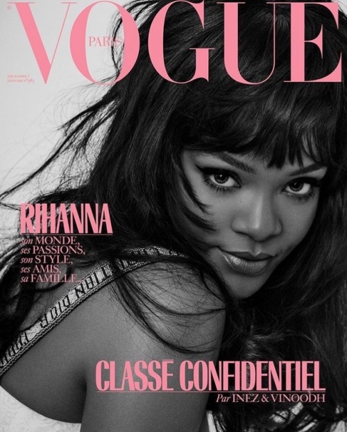 Rihanna for the cover of vogue Paris.