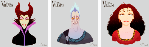 mickeyandcompany:  Disney Villains, by MarioOscarGabriele 