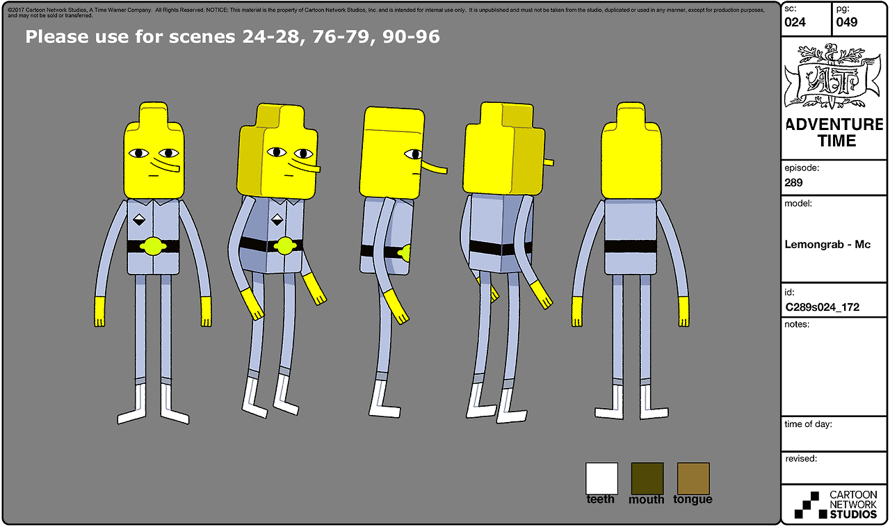 selected character model sheets (2 of 2) from Diamonds &amp; Lemonscharacter