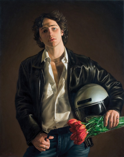 Rocco Romano - Ragazzo con Casco e Tulipani (2008)