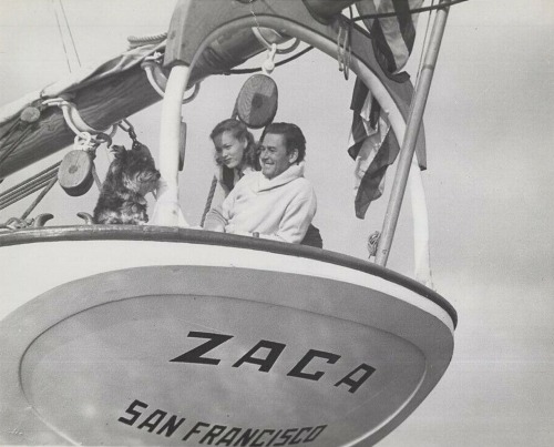  Errol Flynn with his second wife Nora Eddington and his dog Arno ♡ 