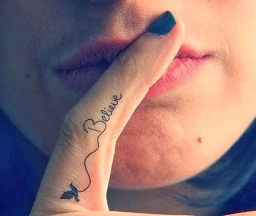 Cute small finger tattoos