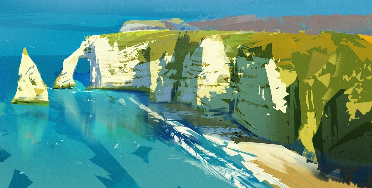 eengvee: More 30/40 minutes landscape/background studies i’ve done with @alekina