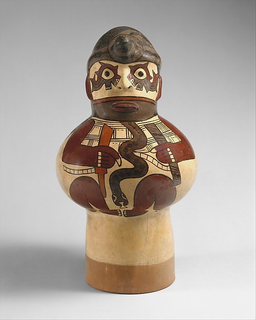 Drum, ca. 1st centuryUnknown, Nasca (Peru)- Materials: Ceramic- Length: 45.1 cm • Diameter: 25.