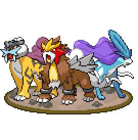 Pokemon, Suicune, Entei, Raikou, Lugia, Ho-oh, Cyndaquil, Chikorita,  Totodile, trainers; Pokemon