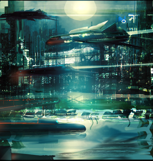 alienspaceshipcentral:  theindications:  Saturday Night Hong Kong Water Front Tim Hansz 6-29-2014  I