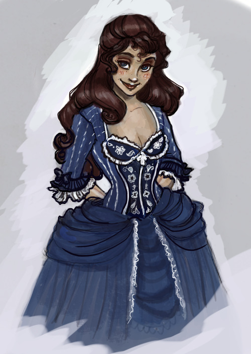 elf-in-mirror:I had to colour one of Rumpelstiltskinned Christine sketches. Because Rumpel’s art is 
