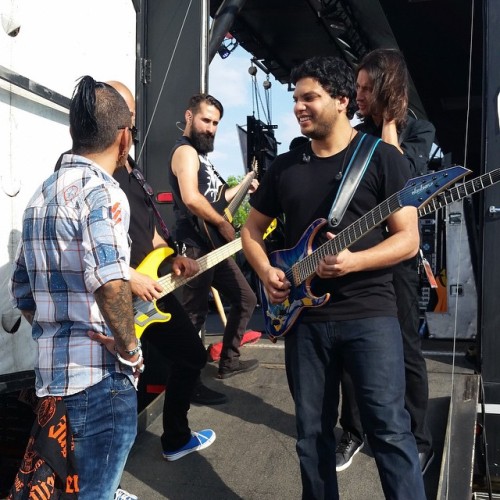 #Periphery getting some pow wow time with @josemangin before hitting the stage for #RockOnTheRange y