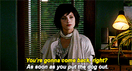 dianasofthemyscira:You and Cullen huh? I don’t like it. He looks at you like you’re something to eat