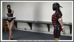 elizabethandrews:  @TheRealNyxon and @LudellaHahn play Marco Polo in leather gwen hoods, rope bondage, and latex - www.clips4sale.com/38880/7923917 - Ludella Hahn &amp; Nyxon : Bondage Marco Polo 