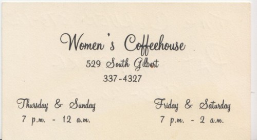 radicalheartland:iowawomensarchives:In the 1970s and 1980s, Iowa City was home to several businesses