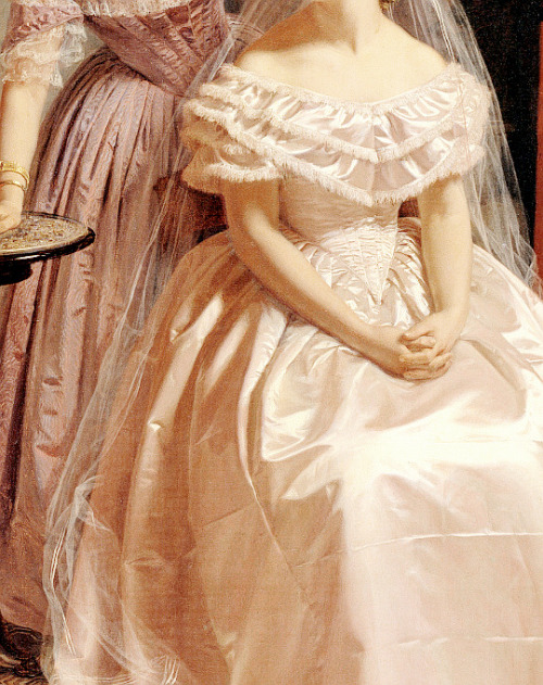 erasofelegance: The Bride is embellished by Henrik Olrik, 1859, (detail).