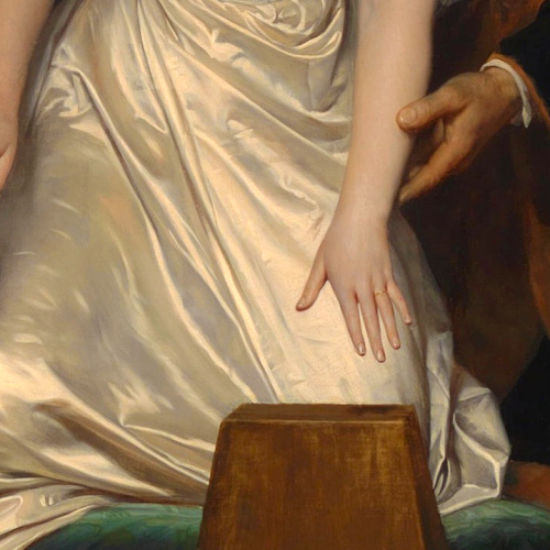 artfoli:Details of The Execution of Lady Jane Grey, 1833, by Paul Delaroche (1797-1856)