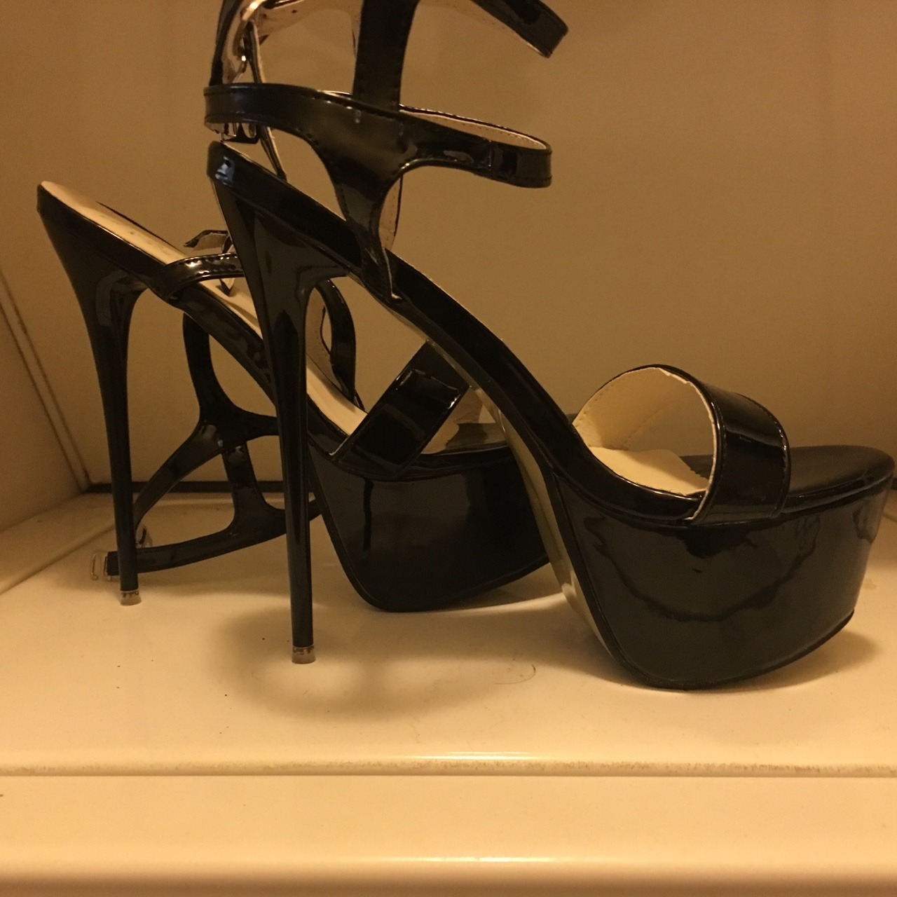 New sissy slut heels just came in today   Such a huge shoe fetish I have  I will