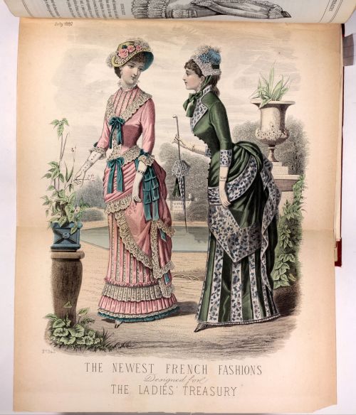 The Ladies Treasury A Household Magazine of Literature Education and Fashion1882 - with fine folding