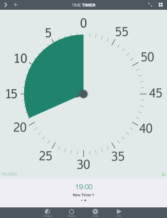 image of time timer app running