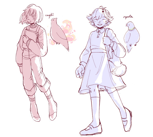 i have hatokare on the brain again so here are some birdies :^