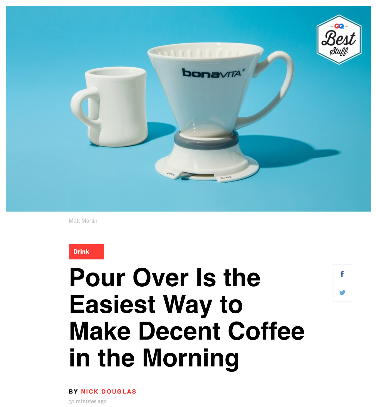 Pour Over Is the Easiest Way to Make Decent Coffee in the Morning