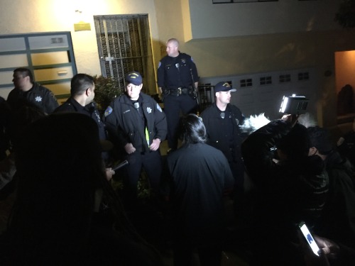 a4bl: Right now: Asians for Black Lives activists are chained to a table in front of San Francisco M