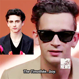thoresque:matty healy is crushing on timothée chalamet - requested by @cumpeachx