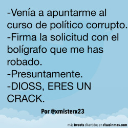 risasinmas:  Curso de político corrupto