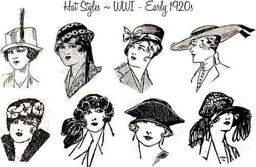 fuckyeahvintage-retro:  Brief History of 20th Century Hats (Part. 1) - By Charlotte
