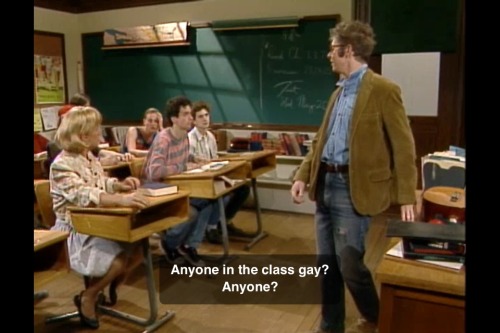 kidsinthehallpics:Do we have any gay students in the class?