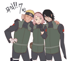 naru-news:  TEAM 7   Drawn by @ninja_ezang