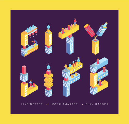 City LifeThis project is a self initiated typographic experiment based on creating the main imagery 