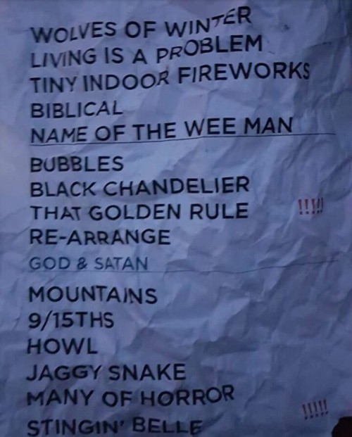 Setlist from hurricane &ndash; new song!!