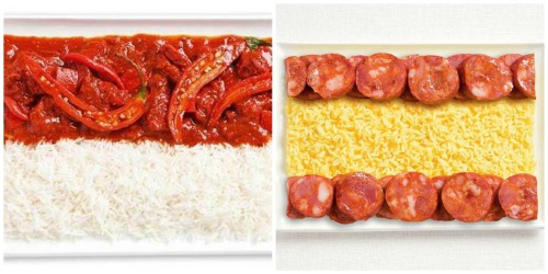 pbsparents:  Fun Food Flags! Can you guess which countries are represented? Hint: The food used to make the flag is usually associated with that country… Source (and answers!) here: http://bit.ly/n2Uxn8