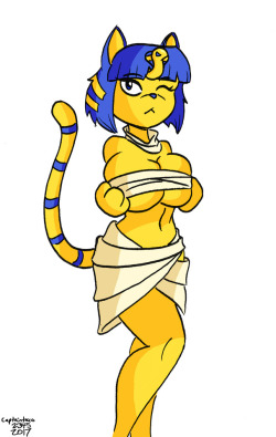 Captaintaco2345-2:Ankha From Animal Crossing. I’ve Been Wanting To Draw Her For