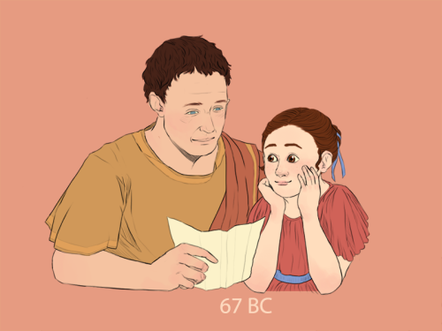 sarlyneart:Cicero &amp; Tullia [Part 1/5]Are they reading a letter from Atticus? Did Atticus sen