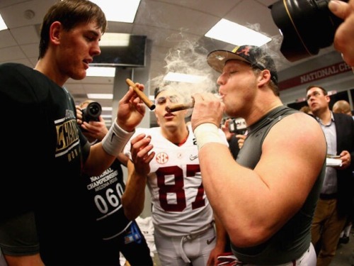 They thought it would be cool to lit up and smoke a few cigars to celebrate after winning the final 