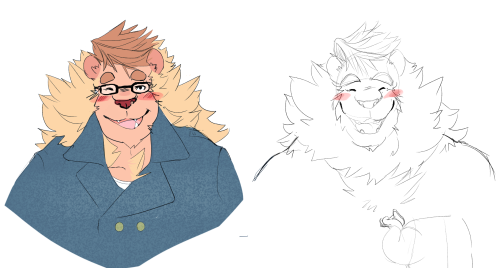 Another batch of lion doodles + glasses