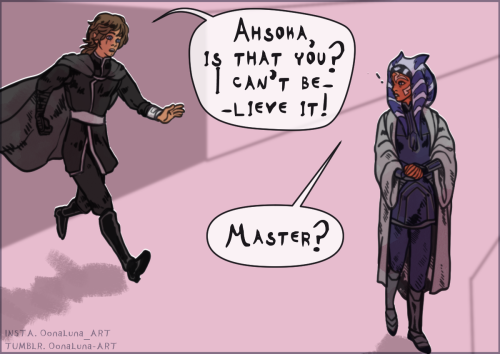 oonaluna-art:It’s the Ahsoka and Anakin reunion that they deserved.I just really love the space sibl