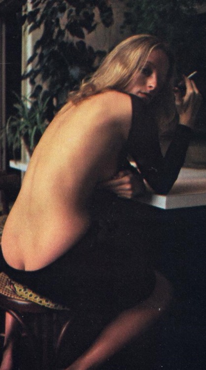 eroticaretro:  Cult actress Claudia Jennings featured in one of several of her post-Playmate Playboy pictorials, entitled “Claudia Observed”, each photograph depicted a different artist’s interpretation of the model. Published in the magazine’s