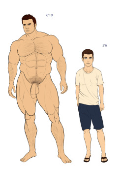 Hiimserix: A Height Chart I Drew To Show Mikaihail And Caleb’s Height Side By Side.
