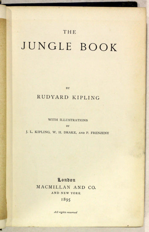 The Jungle Book & Second Jungle Book by Rudyard KiplingEarly printings of the first editions 189